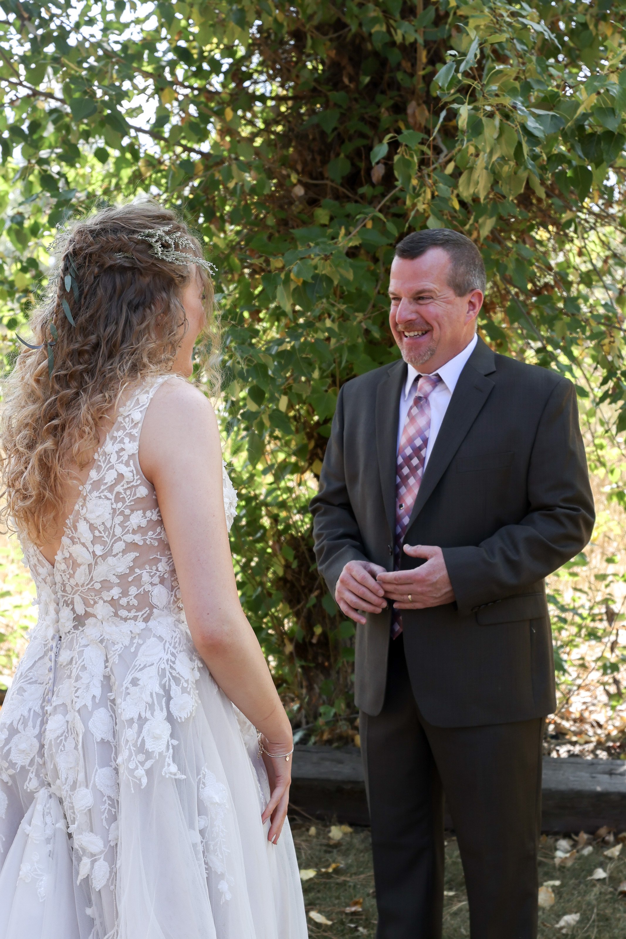 First Look with Father of the Bride