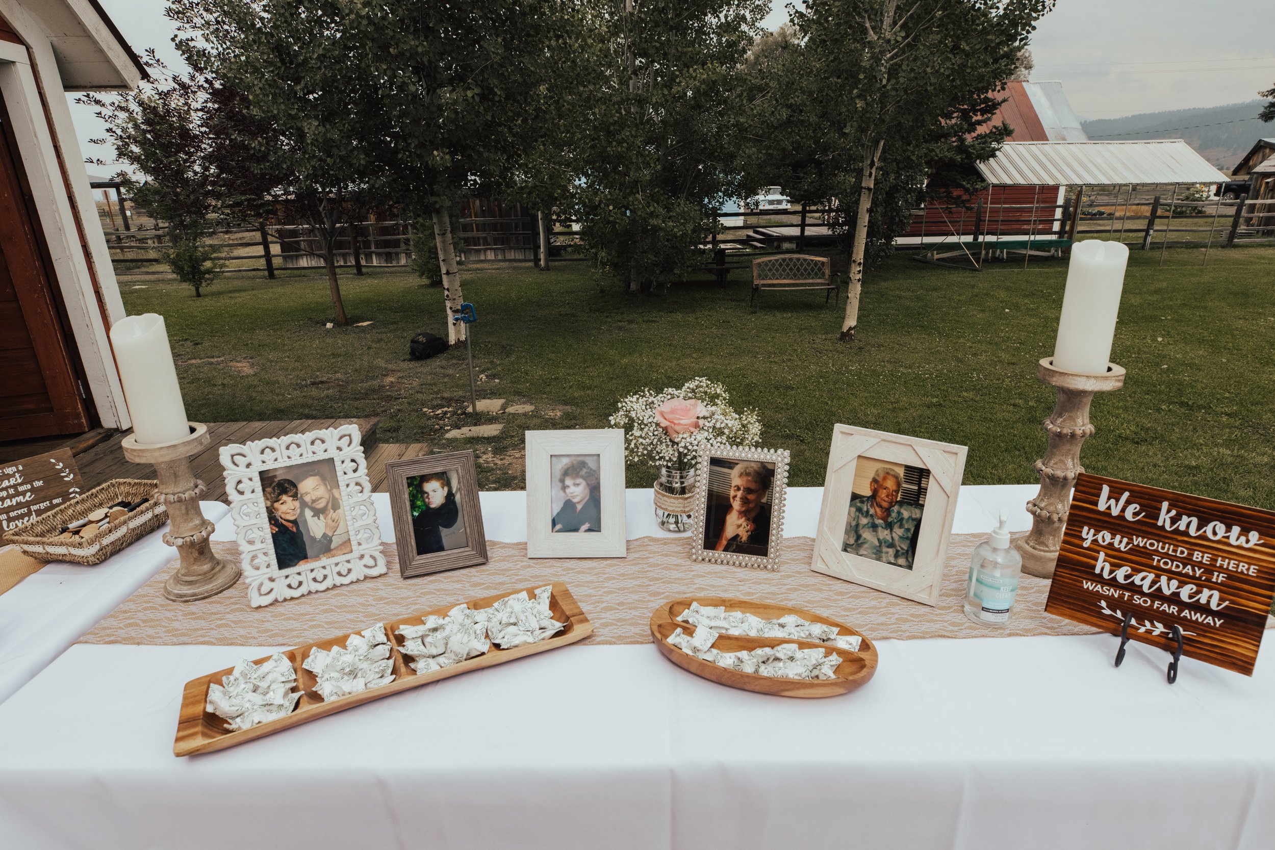In Memory Table at Wedding