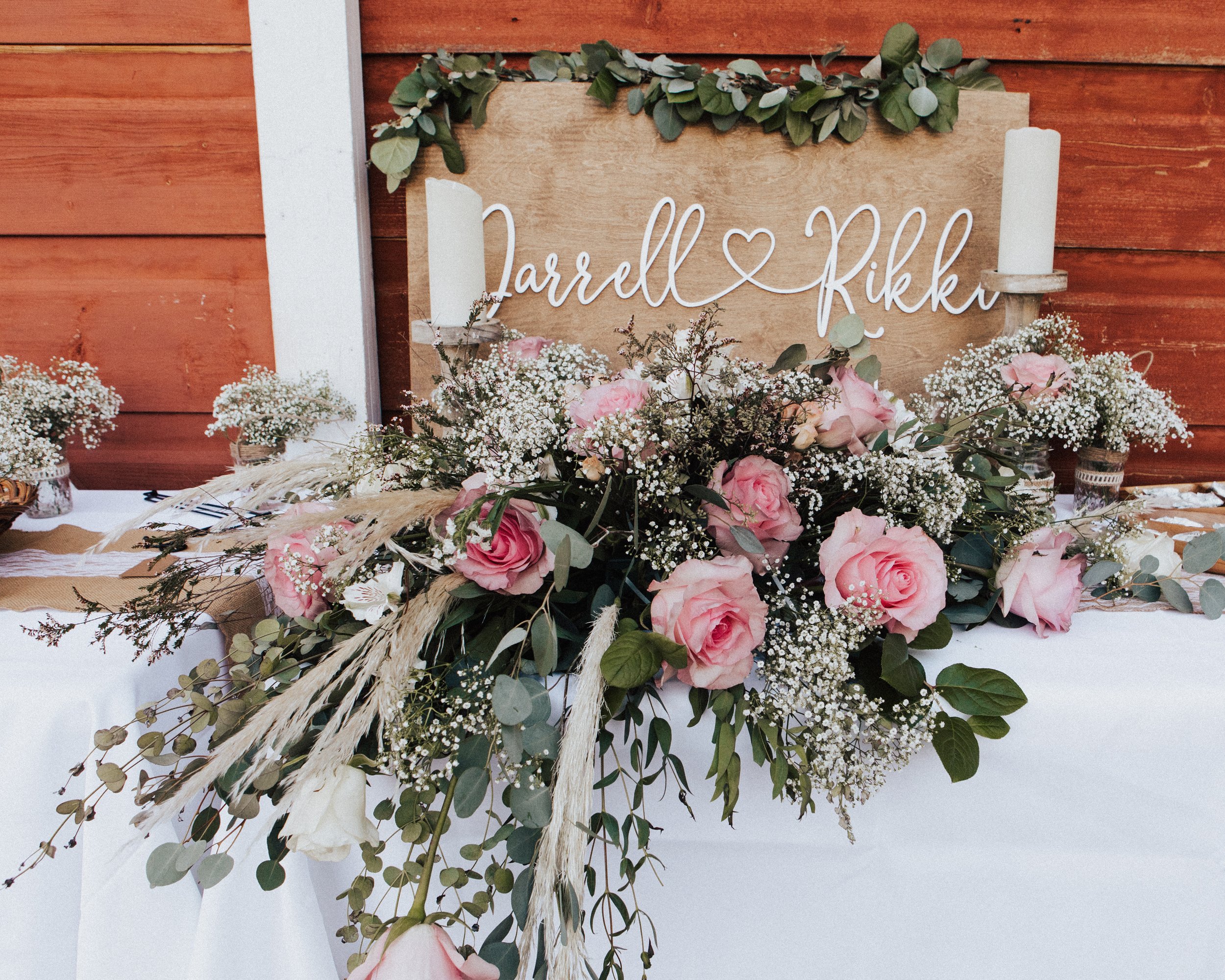 Wedding Signage and Flowers