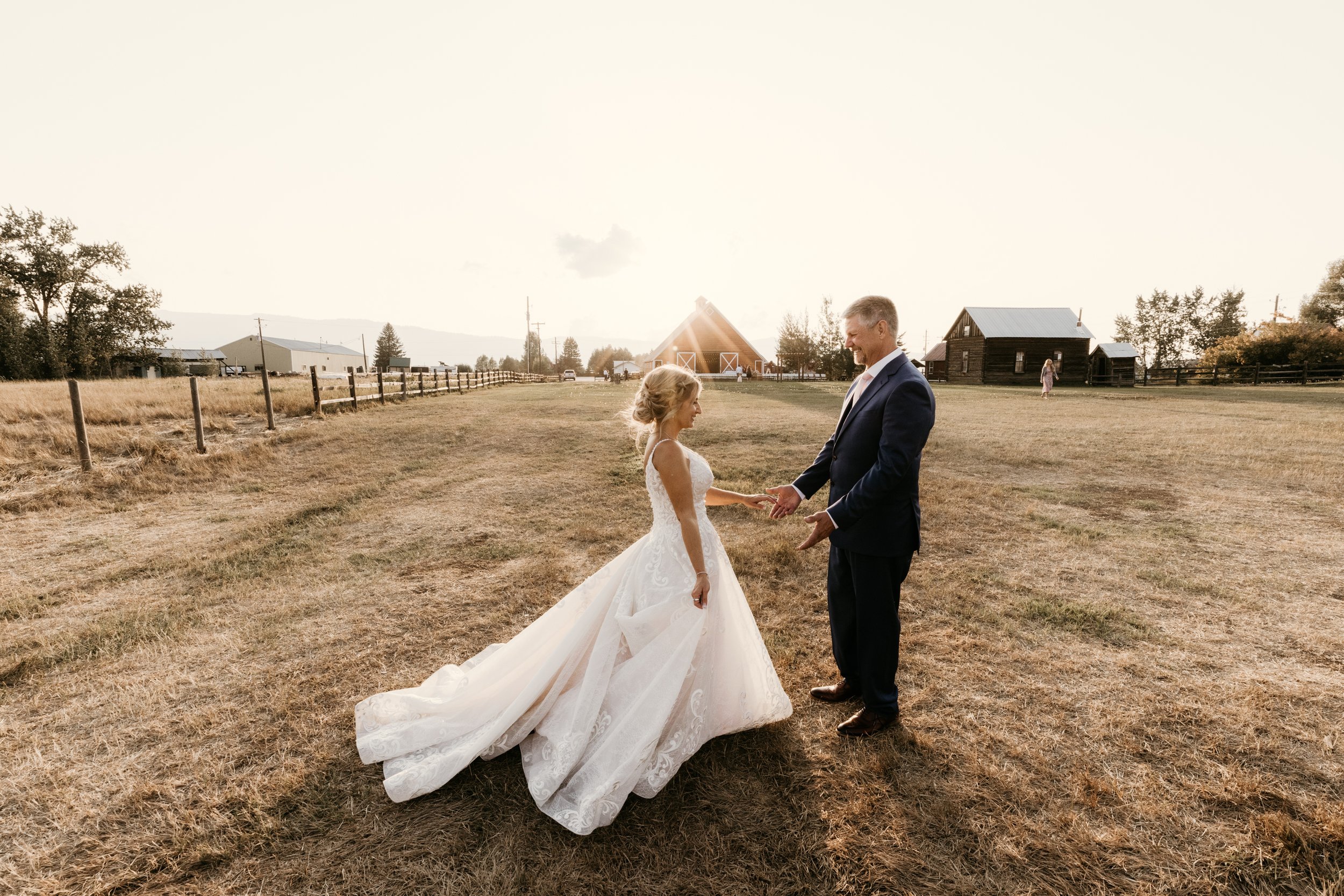 Bride and Groom at Golden Hour