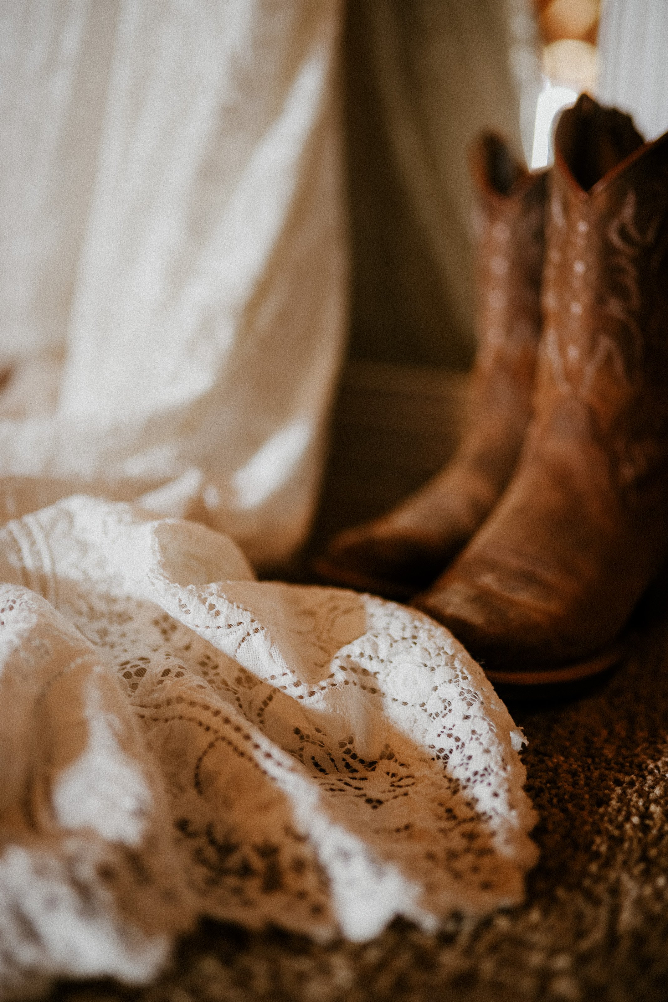 Wedding Dress + Boots
