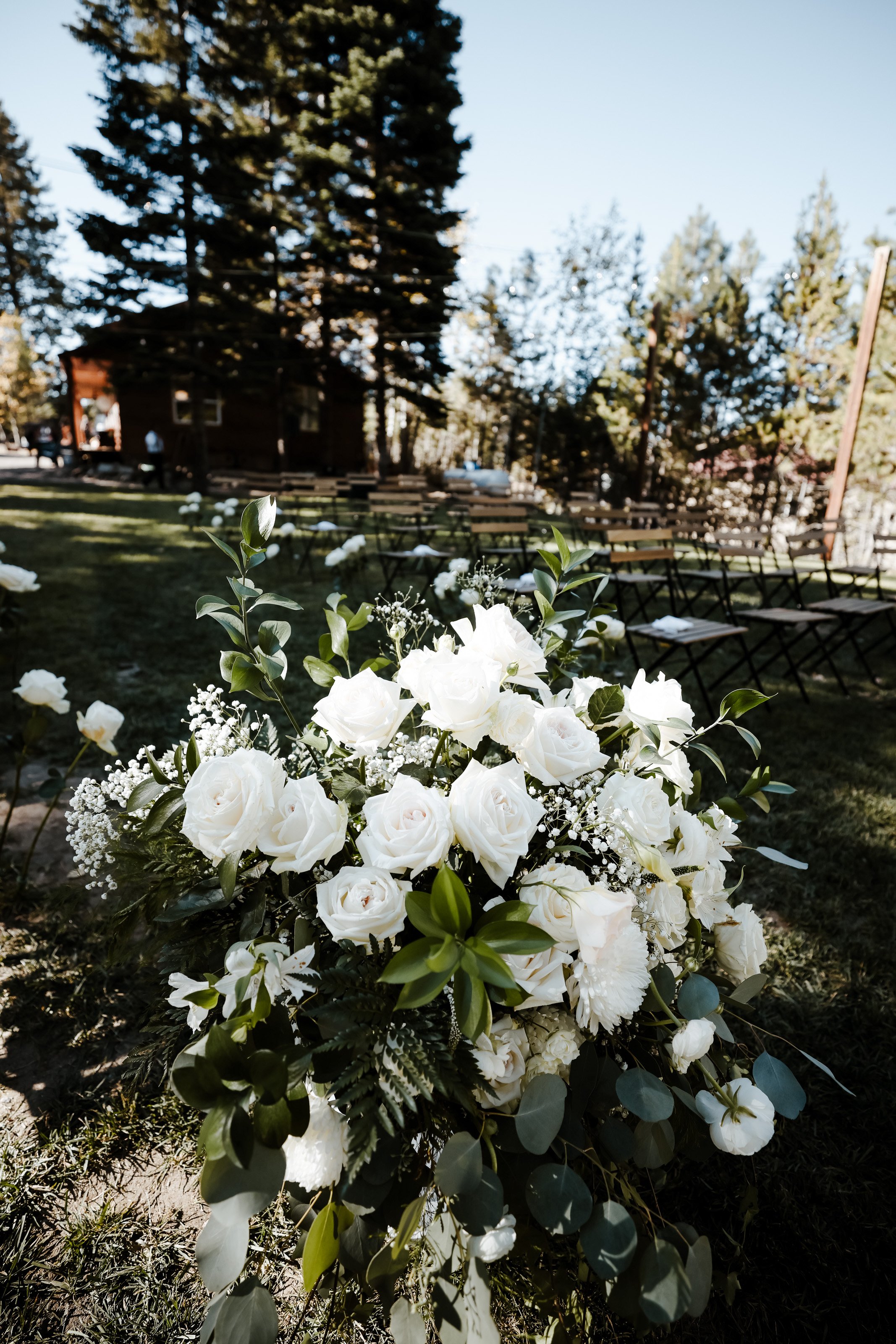 Wedding Flowers in Aisle