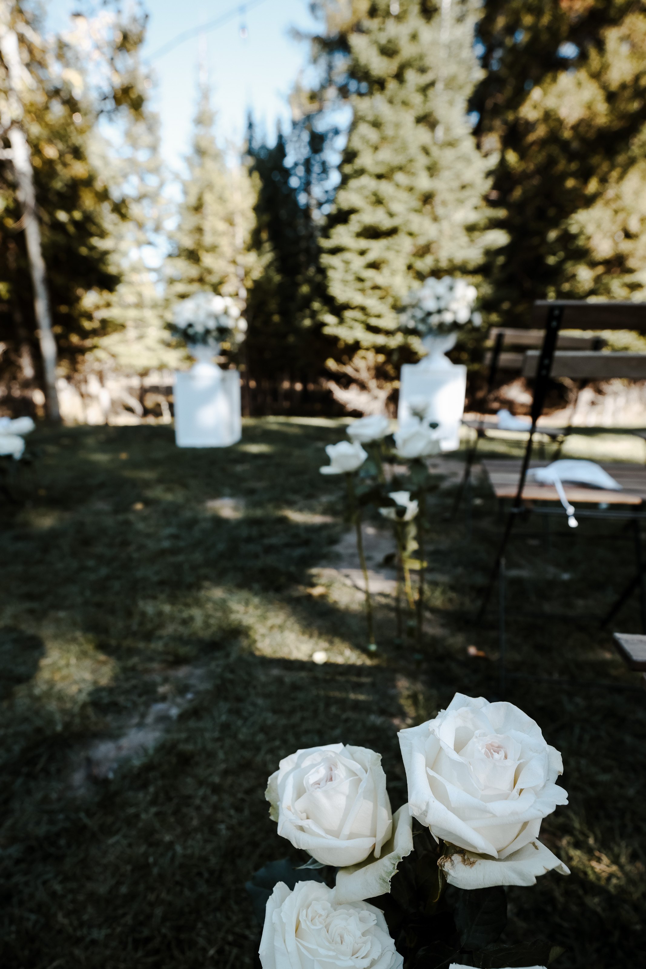 Wedding flowers in Aisle