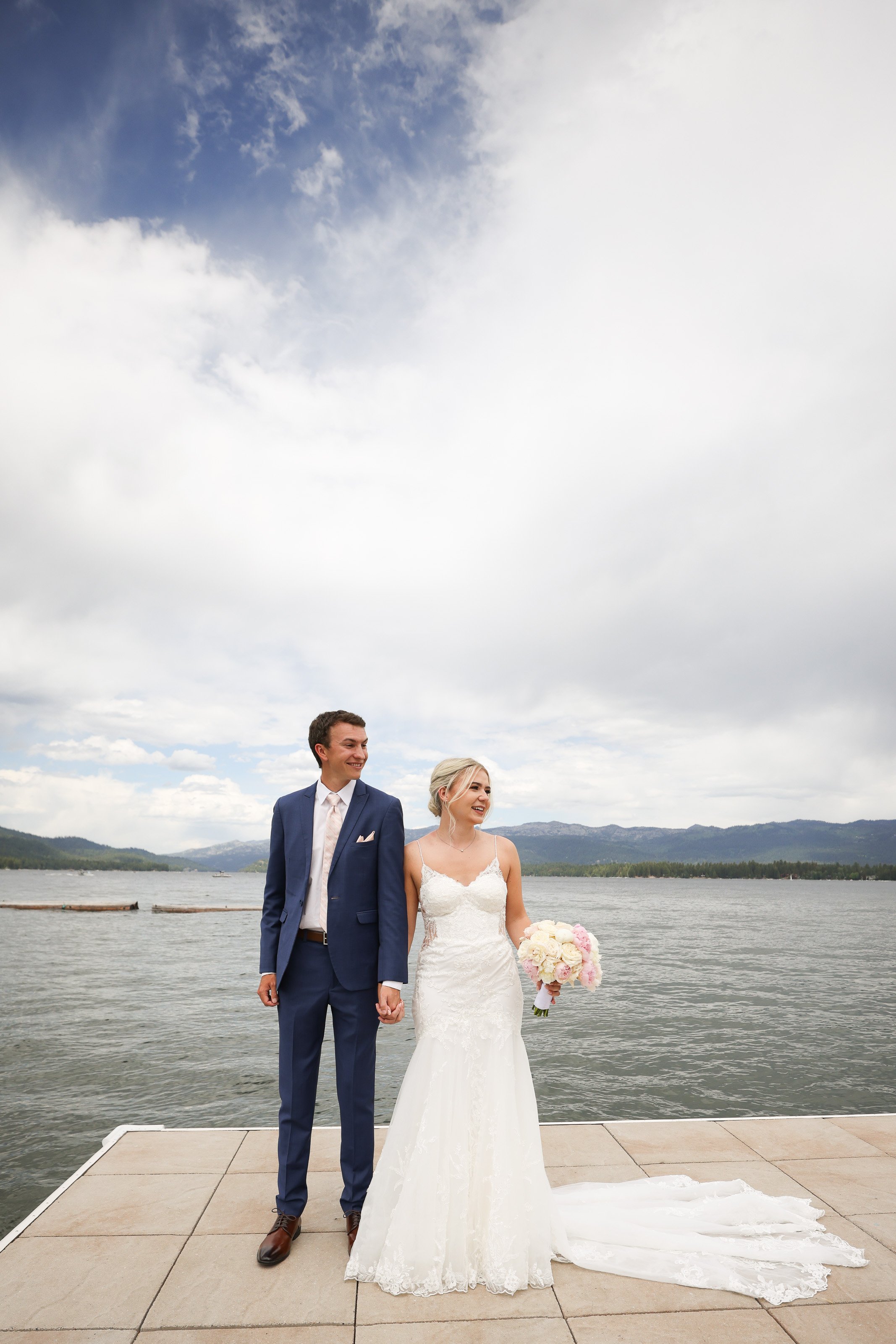 Wedding Couple at Lake