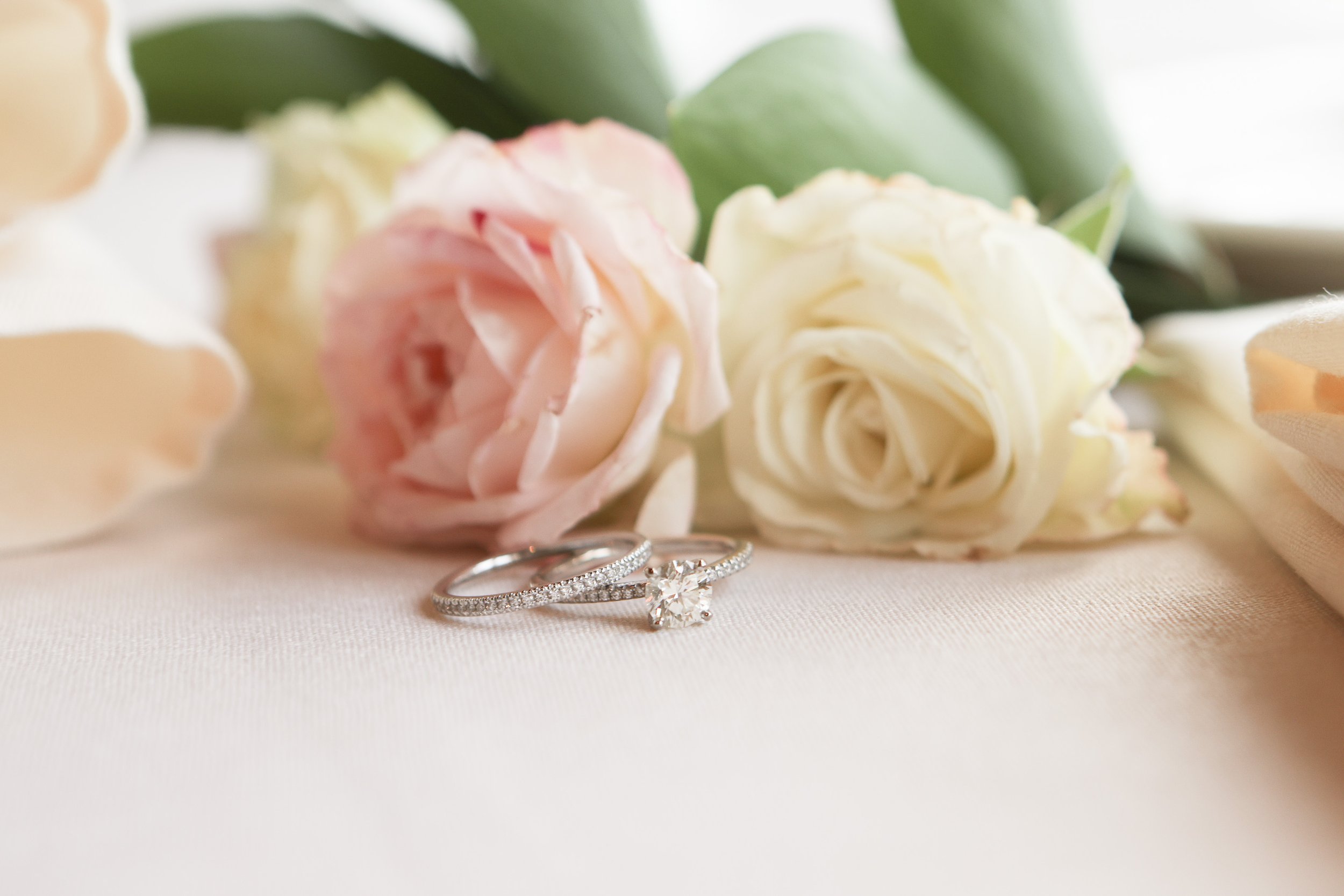 Wedding Rings with Roses
