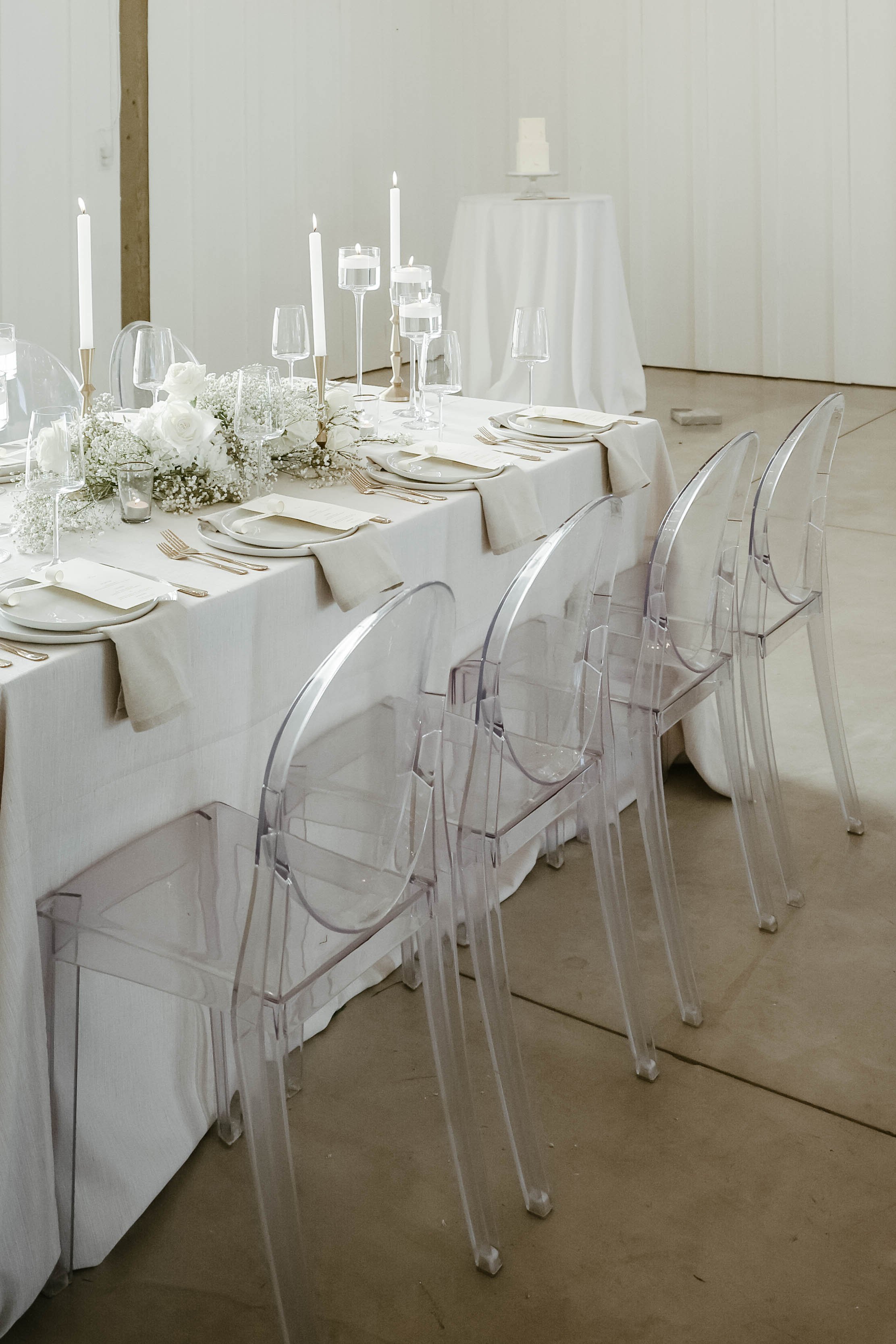 Wedding Table with Clear Chairs (Copy)