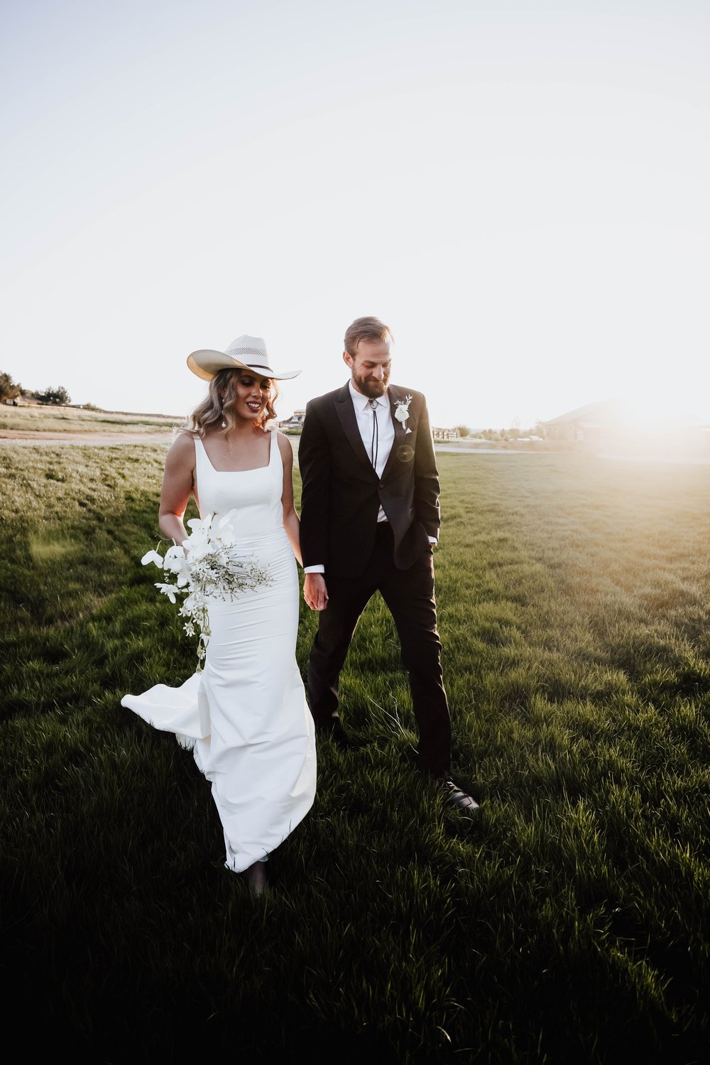Idaho Bride and Groom at Sunset (Copy)