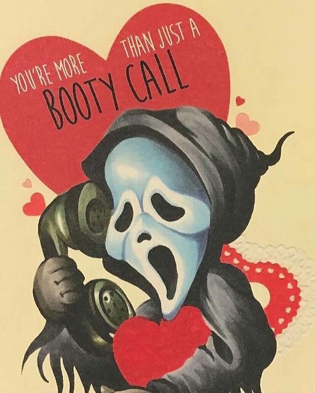 Hehehe. Happy ❤️ Day! #ghostface #scream #happyvalentinesday #screamqueen @amber_adcock87