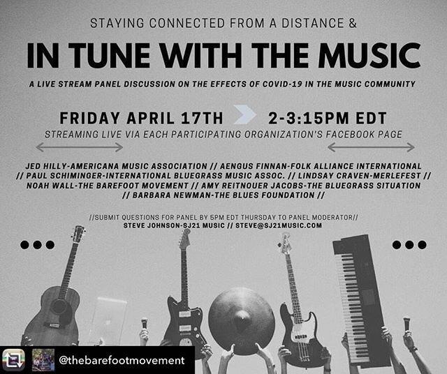 I&rsquo;m looking forward to being a part of this!  Can&rsquo;t wait to hear the perspectives of some of the most respected leaders and organizations in our world. Thanks to @sj21.music for putting it together! 
Repost from @thebarefootmovement using