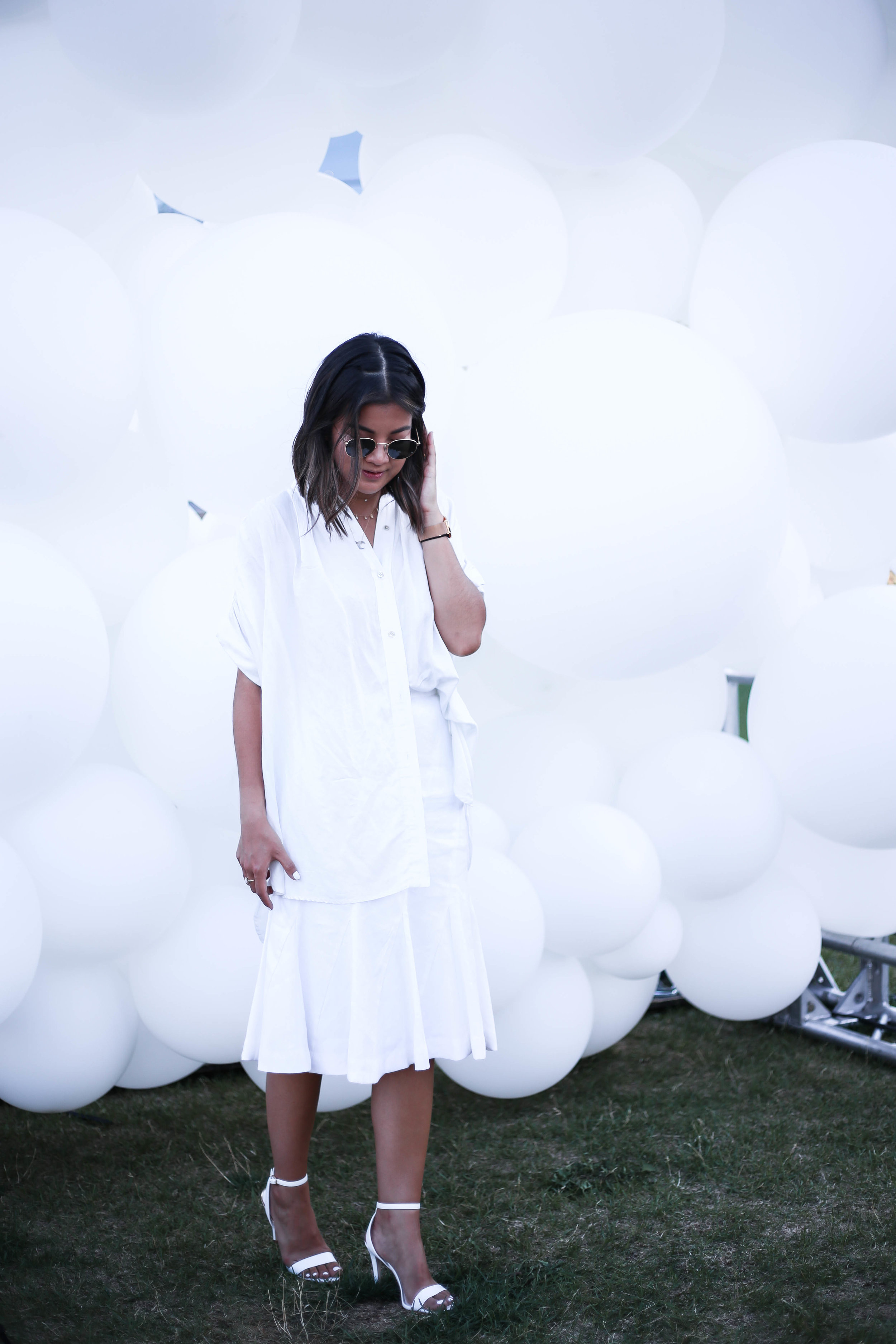 Top - ARITZIA | Skirt - J.CREW | Shoes - ALDO | Sunglasses - SUNDAY SOMEWHERE (From HOLLY EYEWEAR )