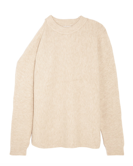 TIBI CUTOUT KNITTED SWEATER