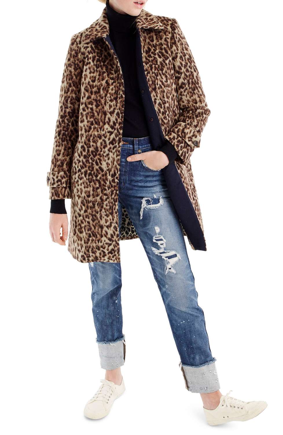 jcrew double leopard jacket