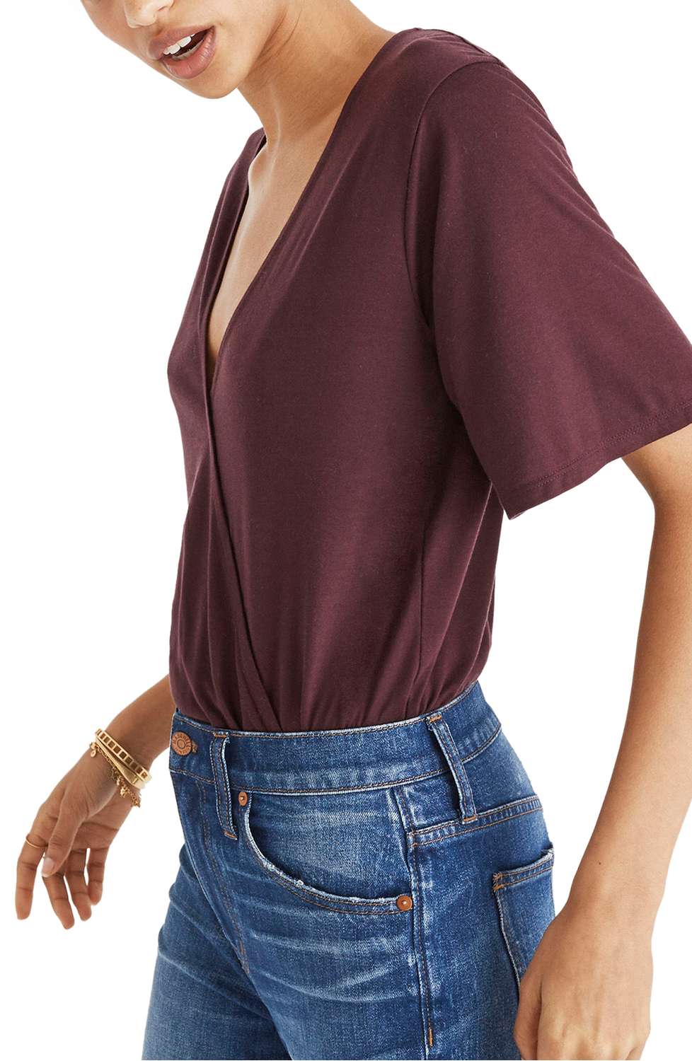 madewell faux wrap bodysuit