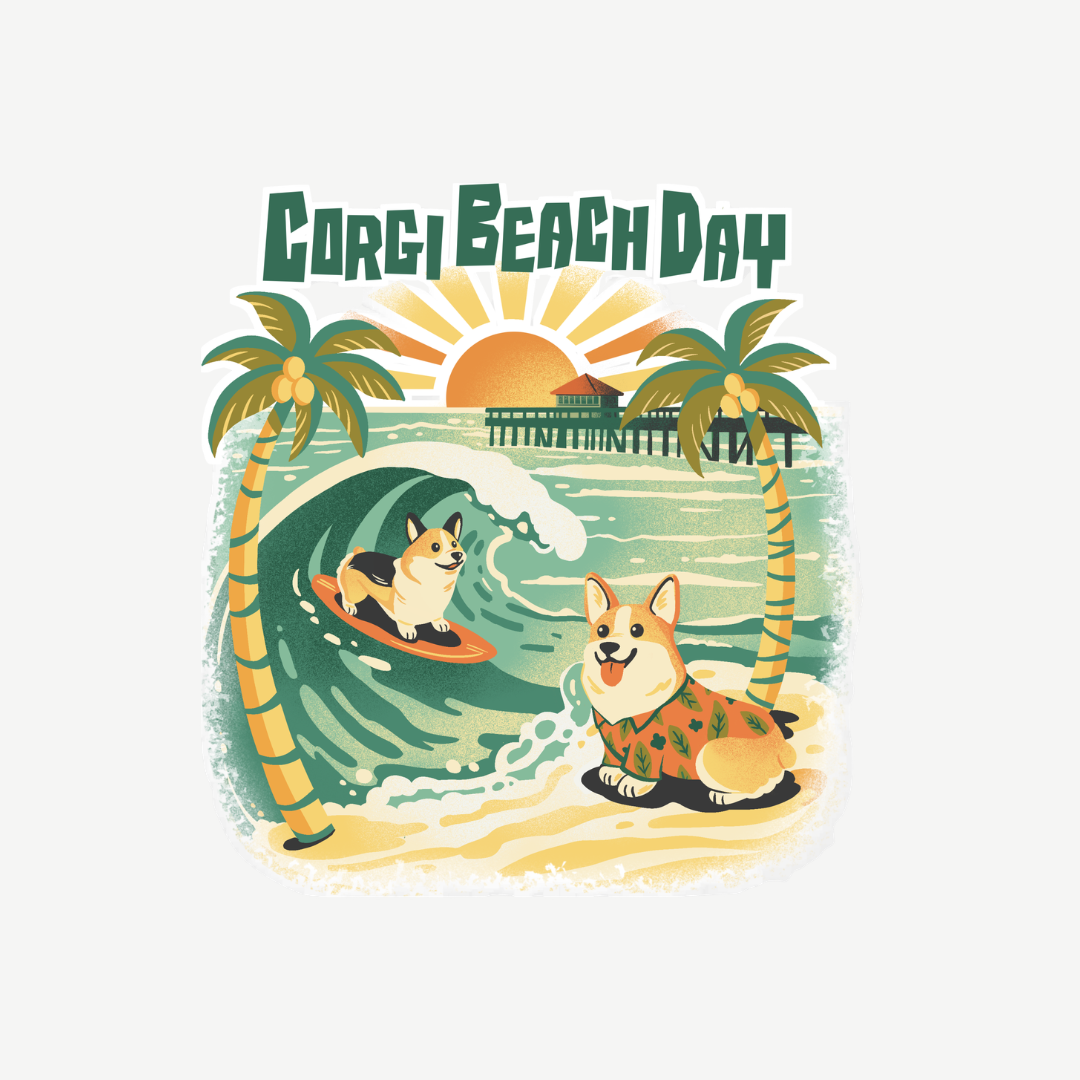Coastal Corgs Sticker