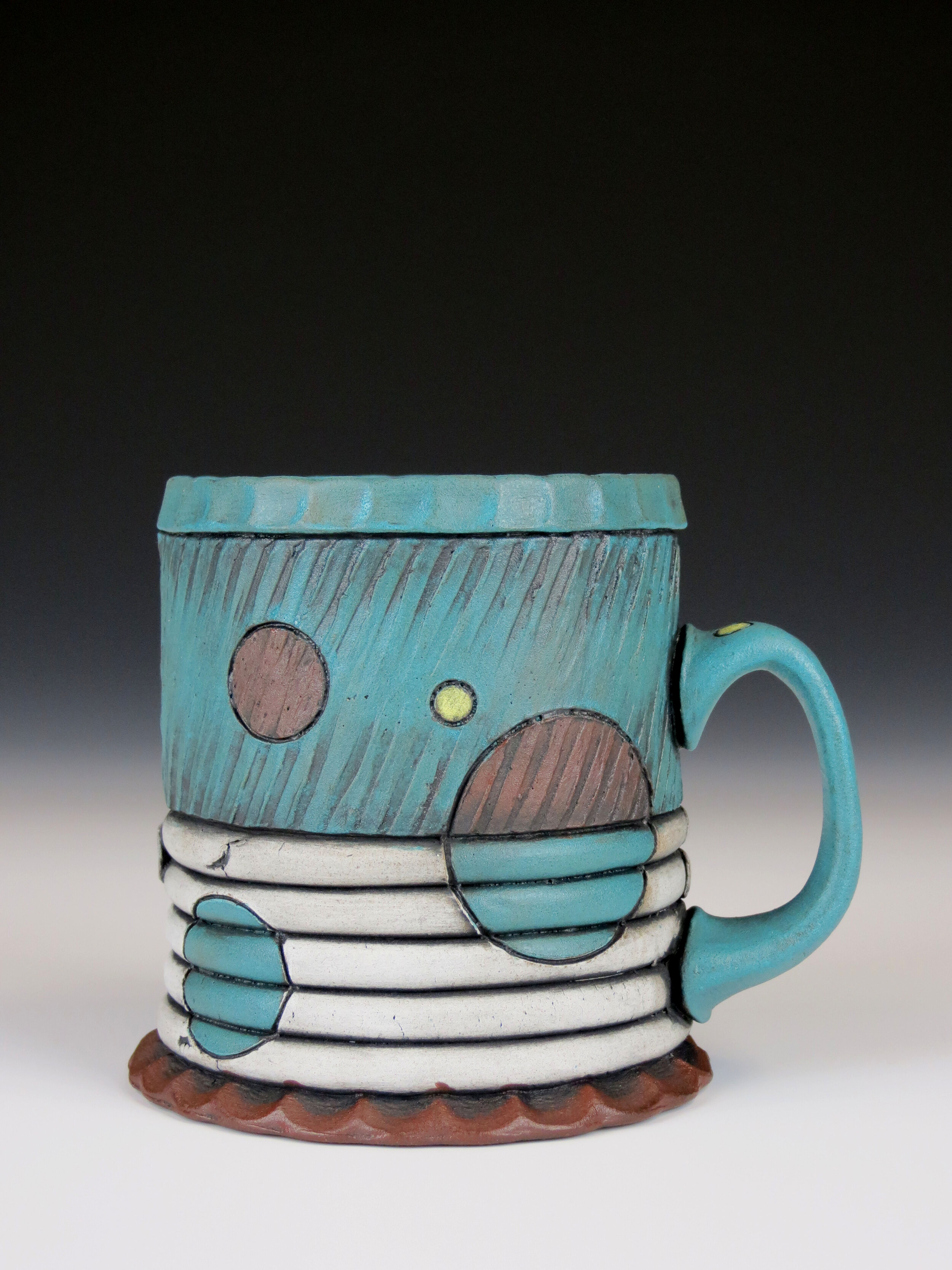 Turquoise Cylindrical Mug