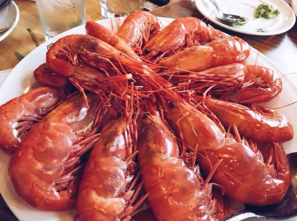 Sweet Spot Prawns at Koi. A generous platter of sweet, ruby-red prawns, brought to the table whole so the table can share. This is exactly the kind of dish Koi Palace is  known for: LIVE seafood from our tanks, cooked simply so the natural sweetness 