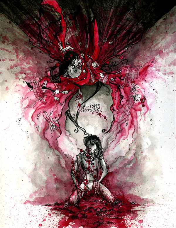 Sleepsong 2007 ink, watercolor