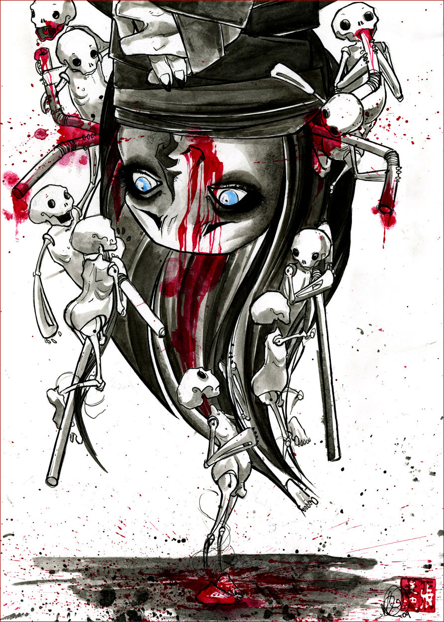 fischer's revenge 2009 ink, watercolor