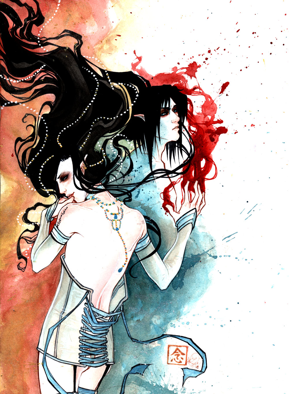 capture 2010 ink, watercolor