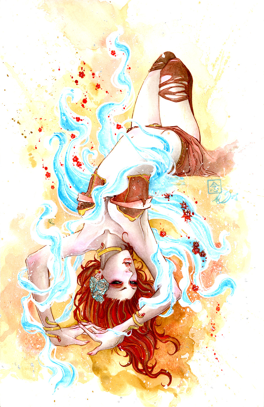 bad apple 2010 ink, watercolor