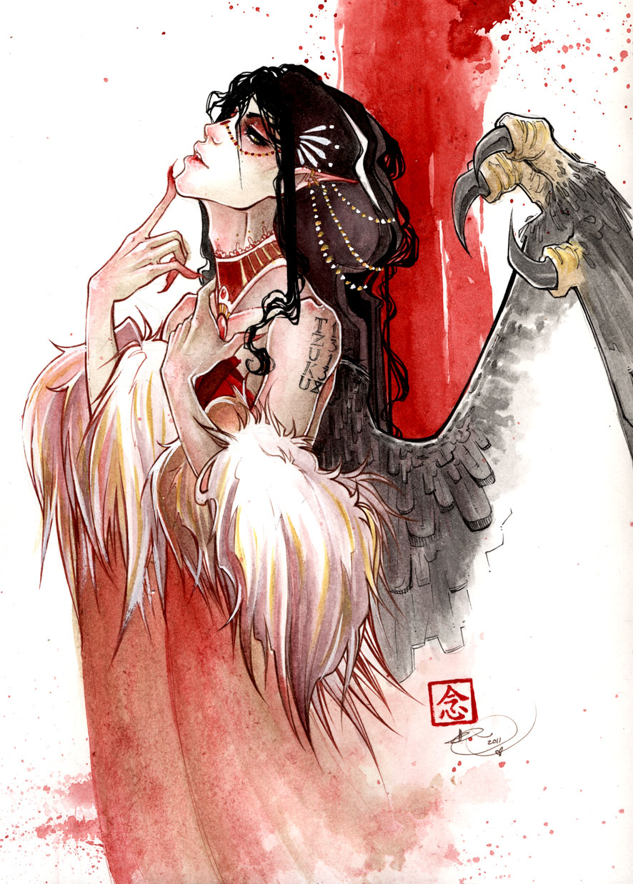 sit tibi copia nostri 2011 ink, watercolor, gel pen