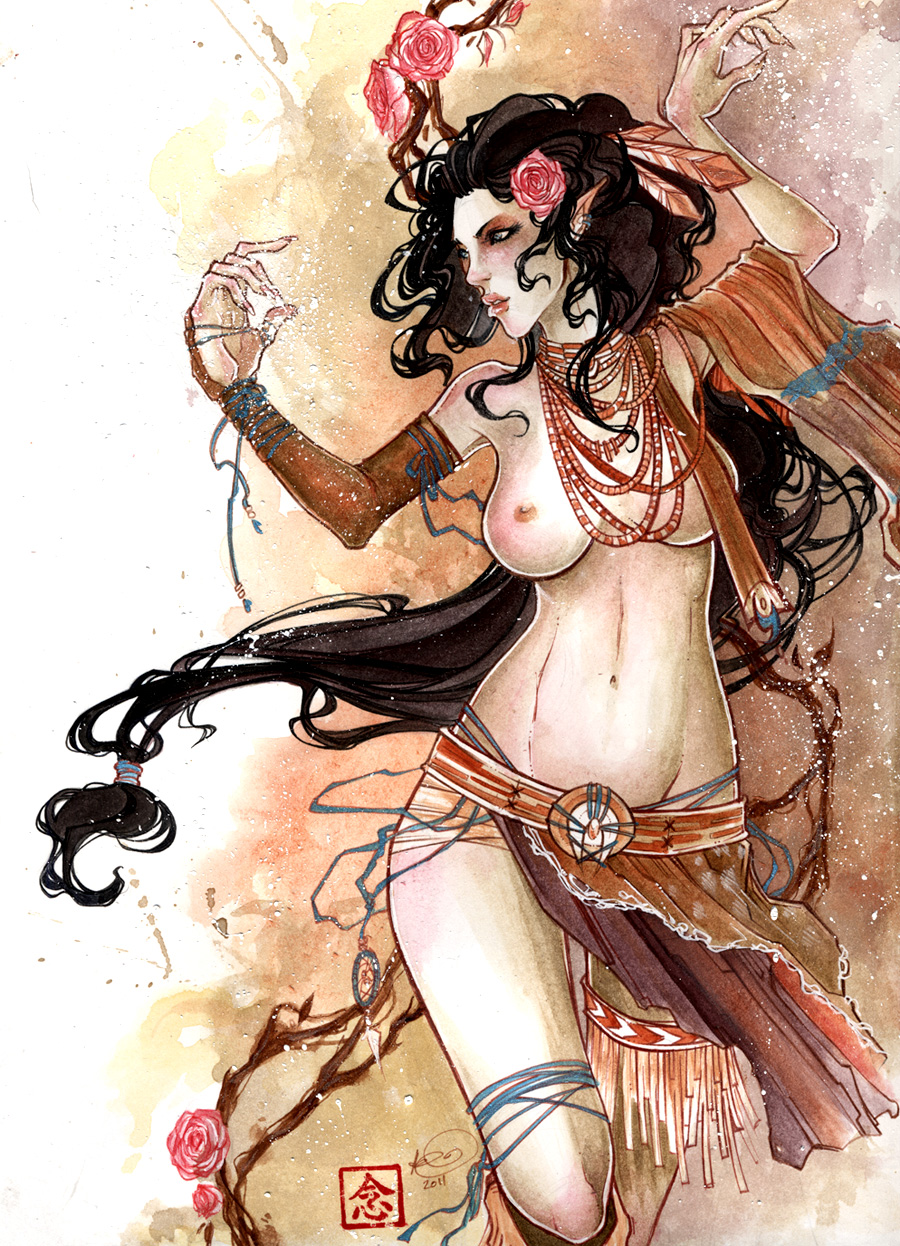 Feral 2011 ink, watercolor, gouache