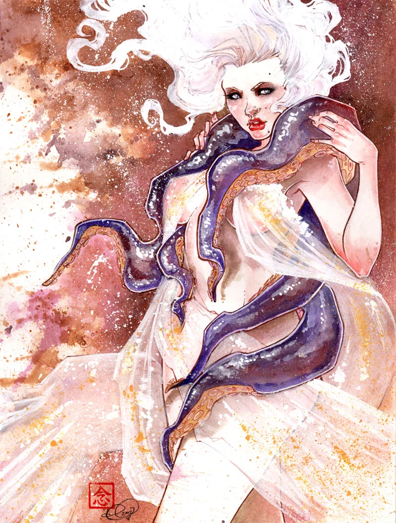 Shapeshift & Trick 2012 Watercolor, gouache, ink