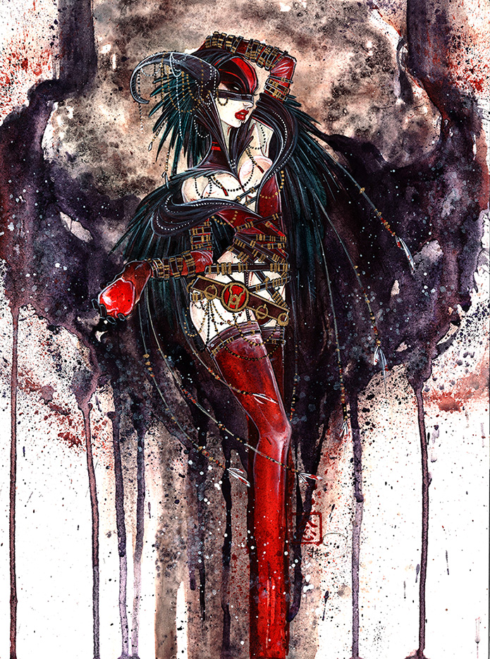 Villain || watercolor, ink, gouache