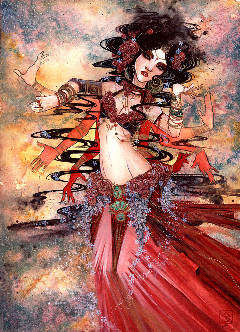 Honey || watercolor, ink, gouache