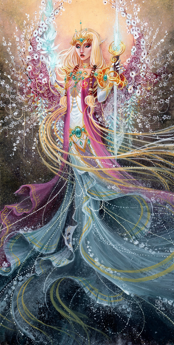 Empyrean \\ 11x22 \\ watercolor, gouache, acrylic
