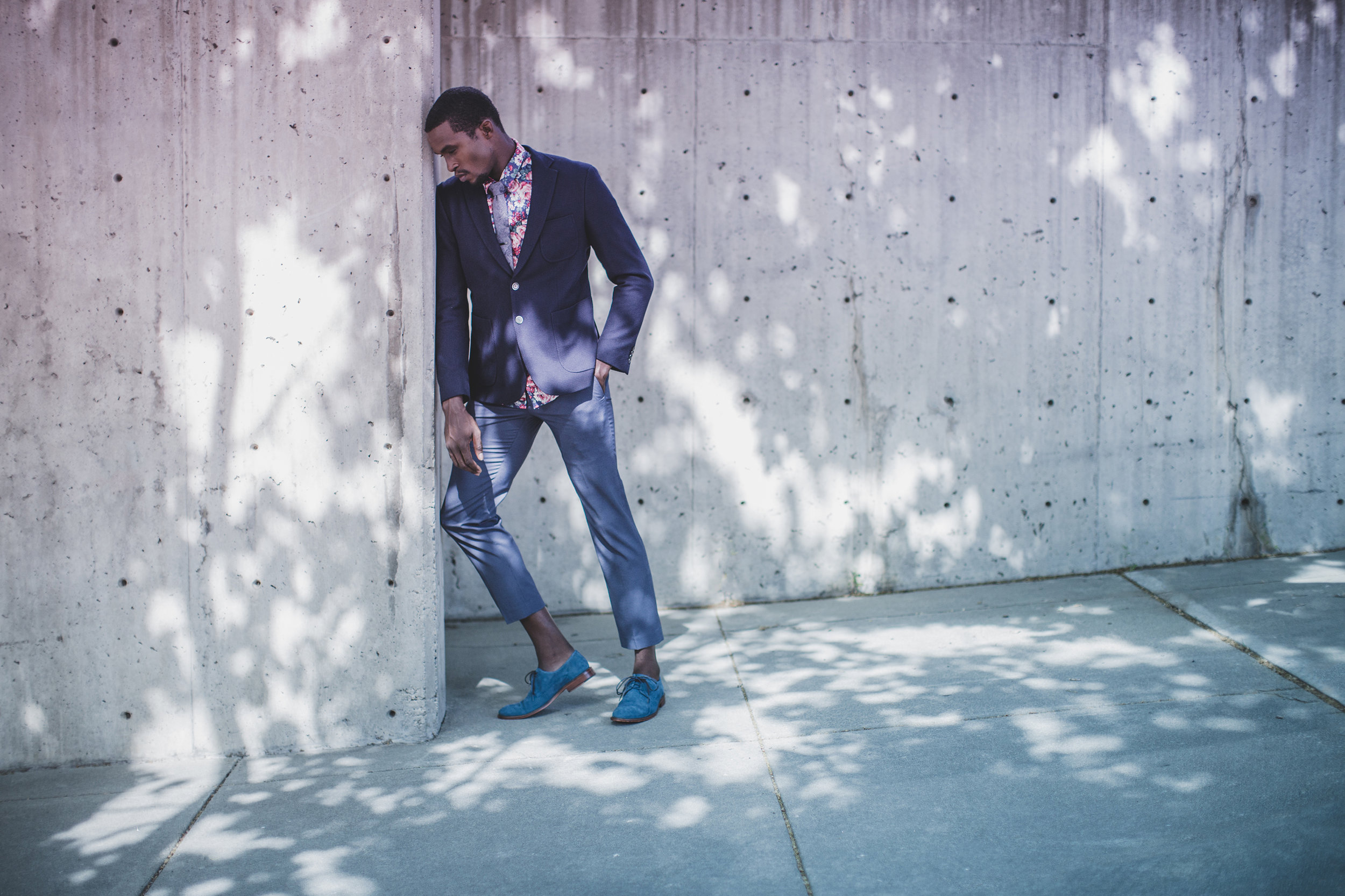 blue shoes mens fashion