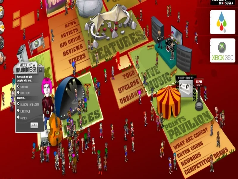 A screen shot of the Australian Coke Live website, 2006.