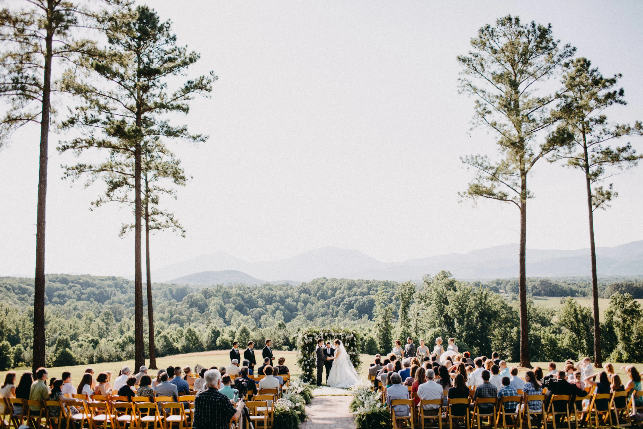 Ceremony with mountain view at Sierra Vista, in VA.