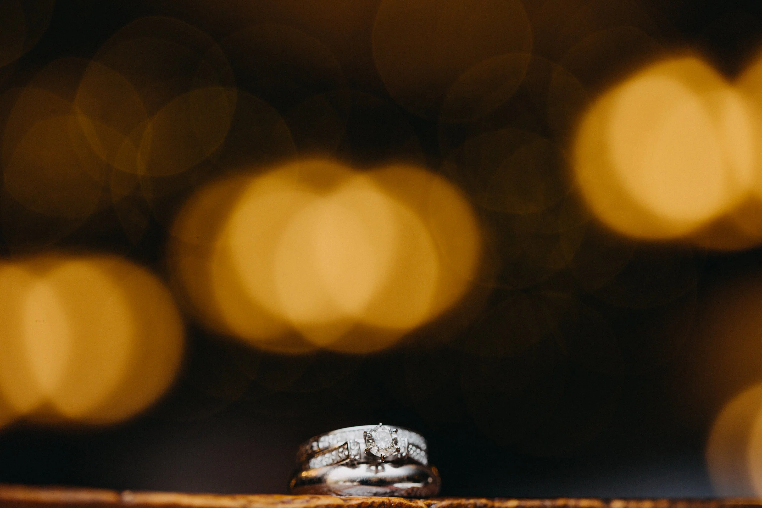 Photo of wedding rings.