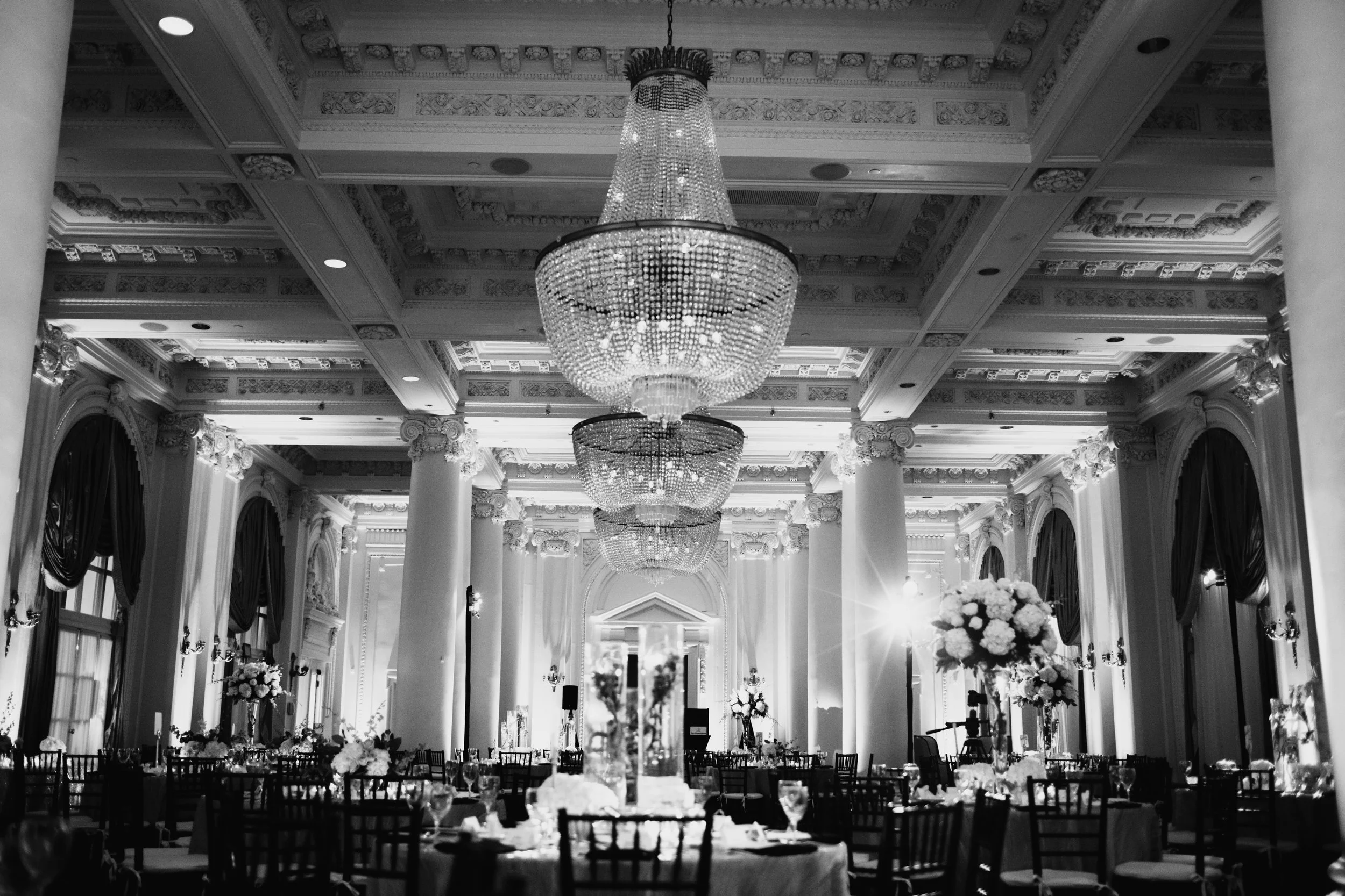 Photo of wedding reception at The Jefferson Hotel, in VA.
