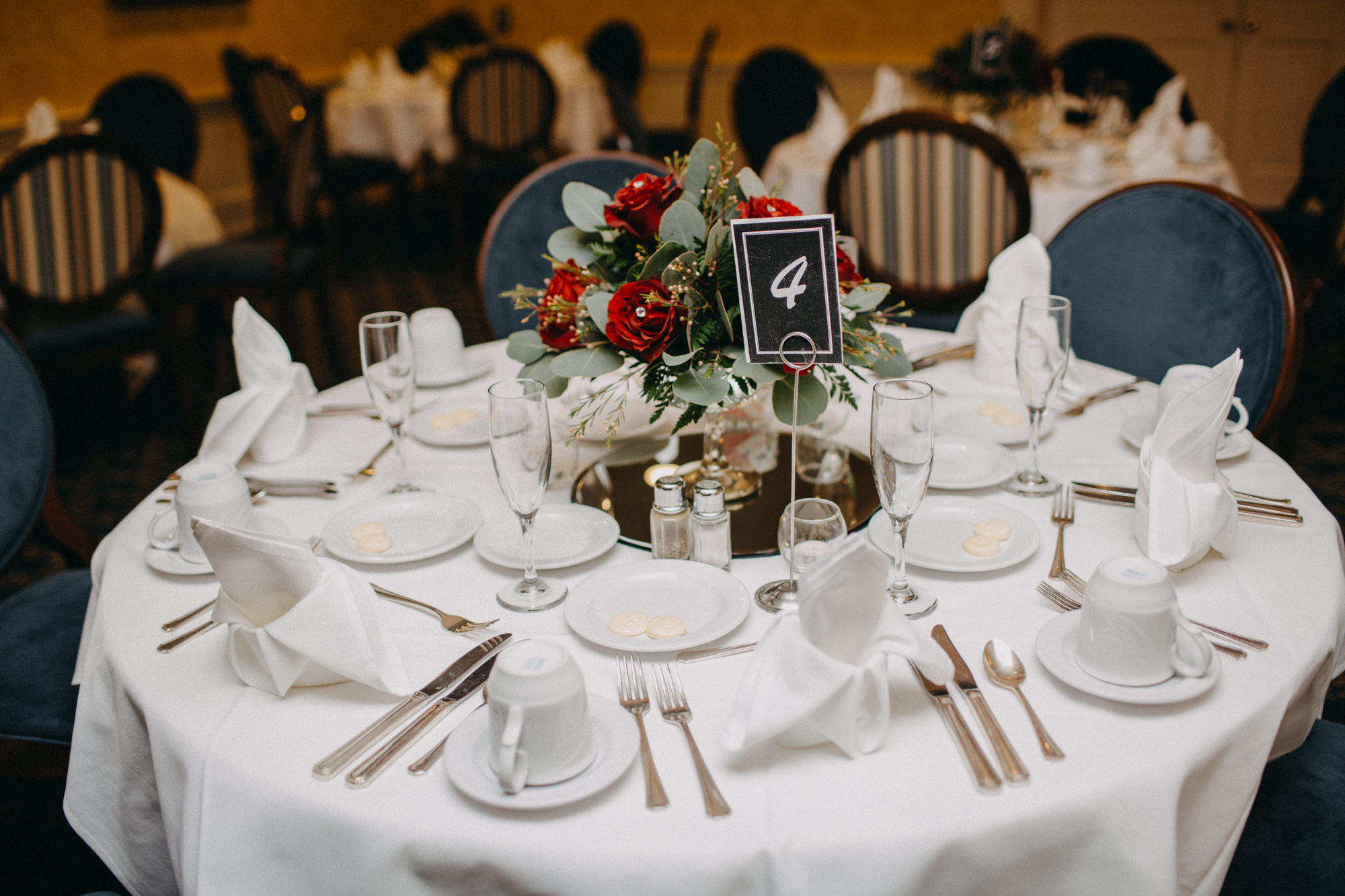 Table at wedding reception