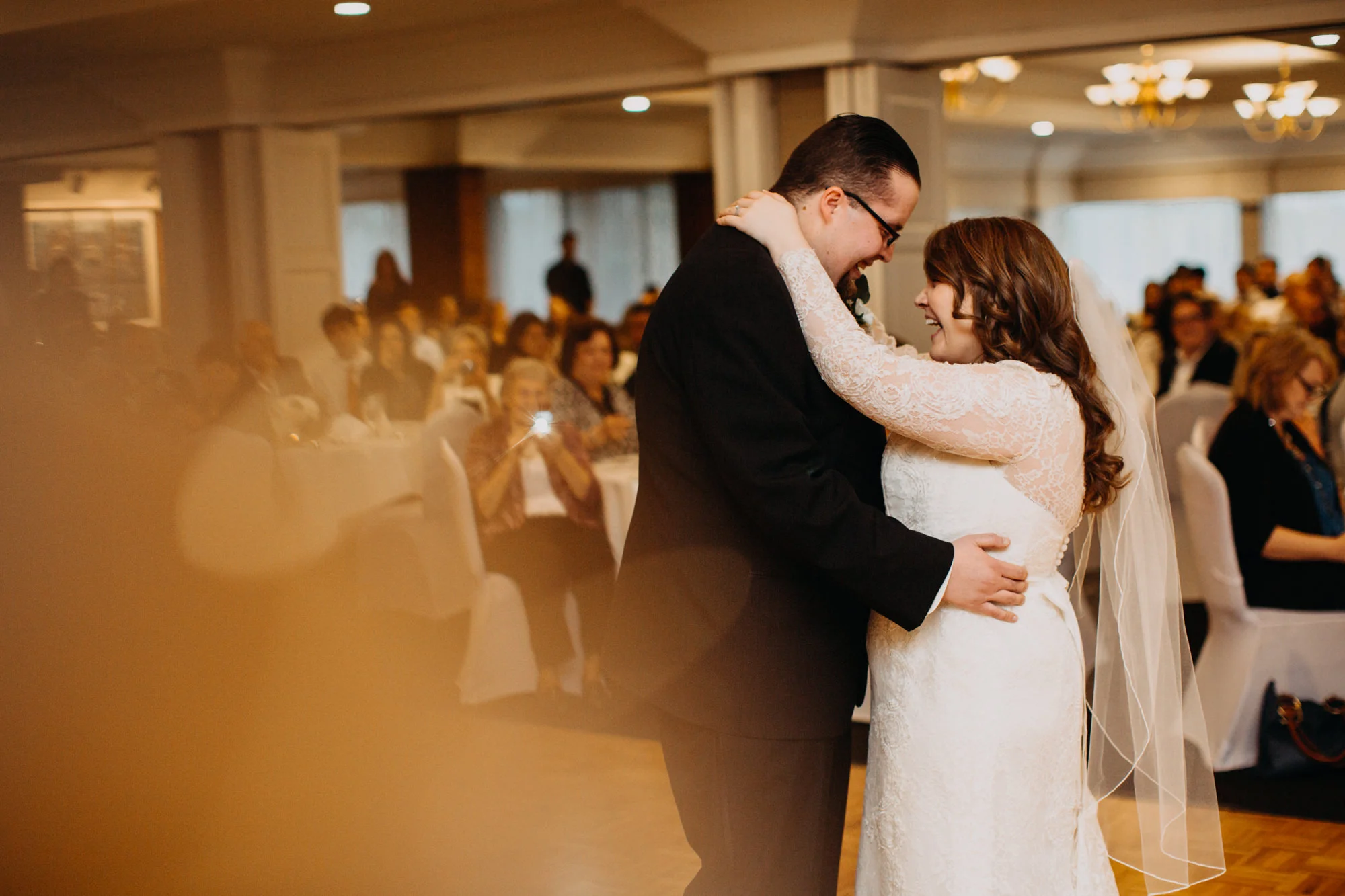 bride and grooms first dance