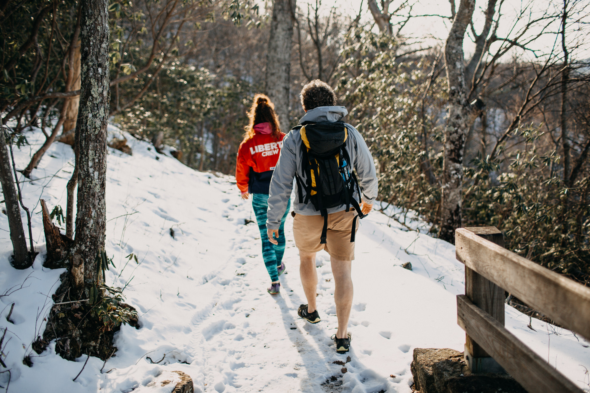 snowy mountain top engagement