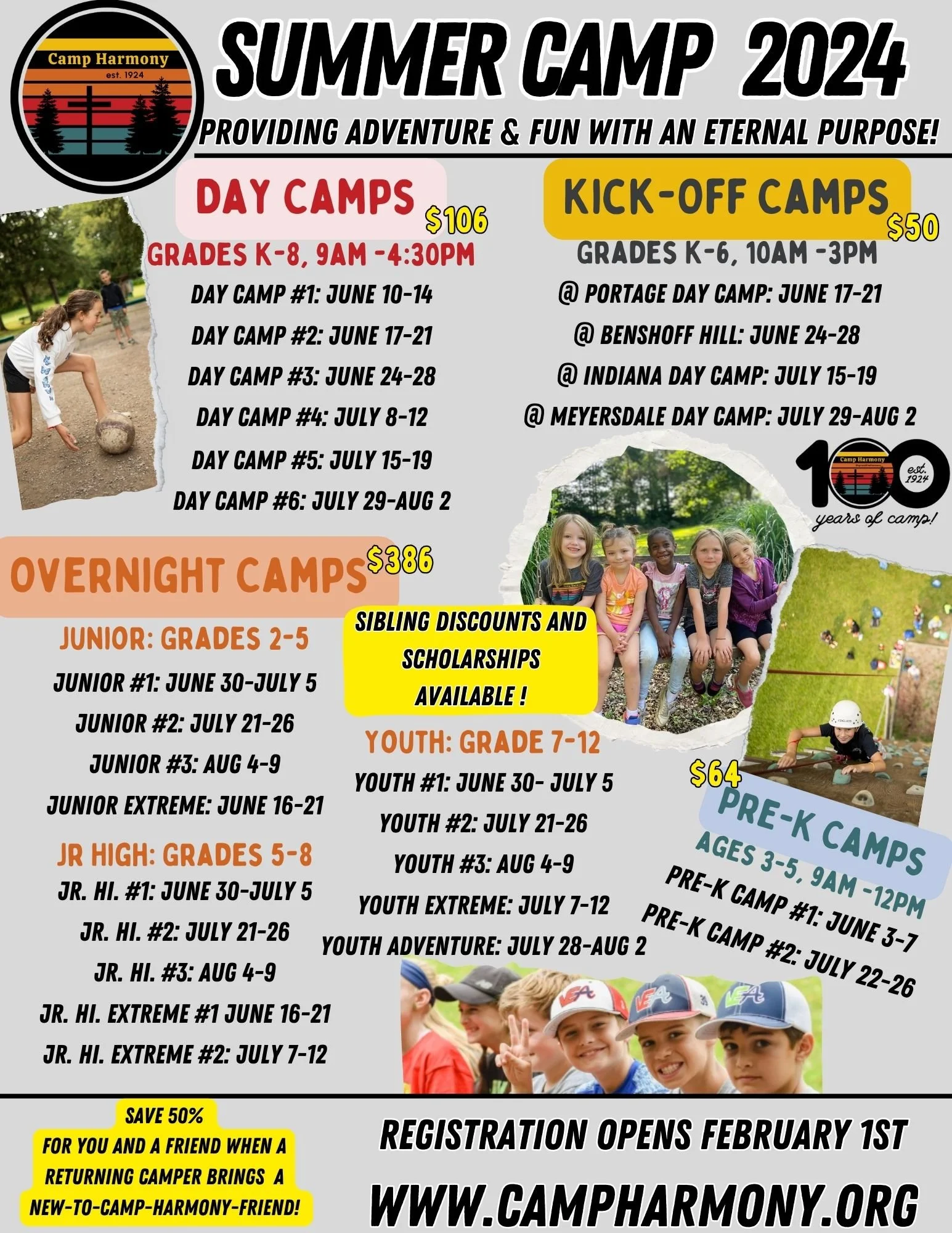 Summer Camp — Camp Harmony Hooversville, PA 814.798.5885
