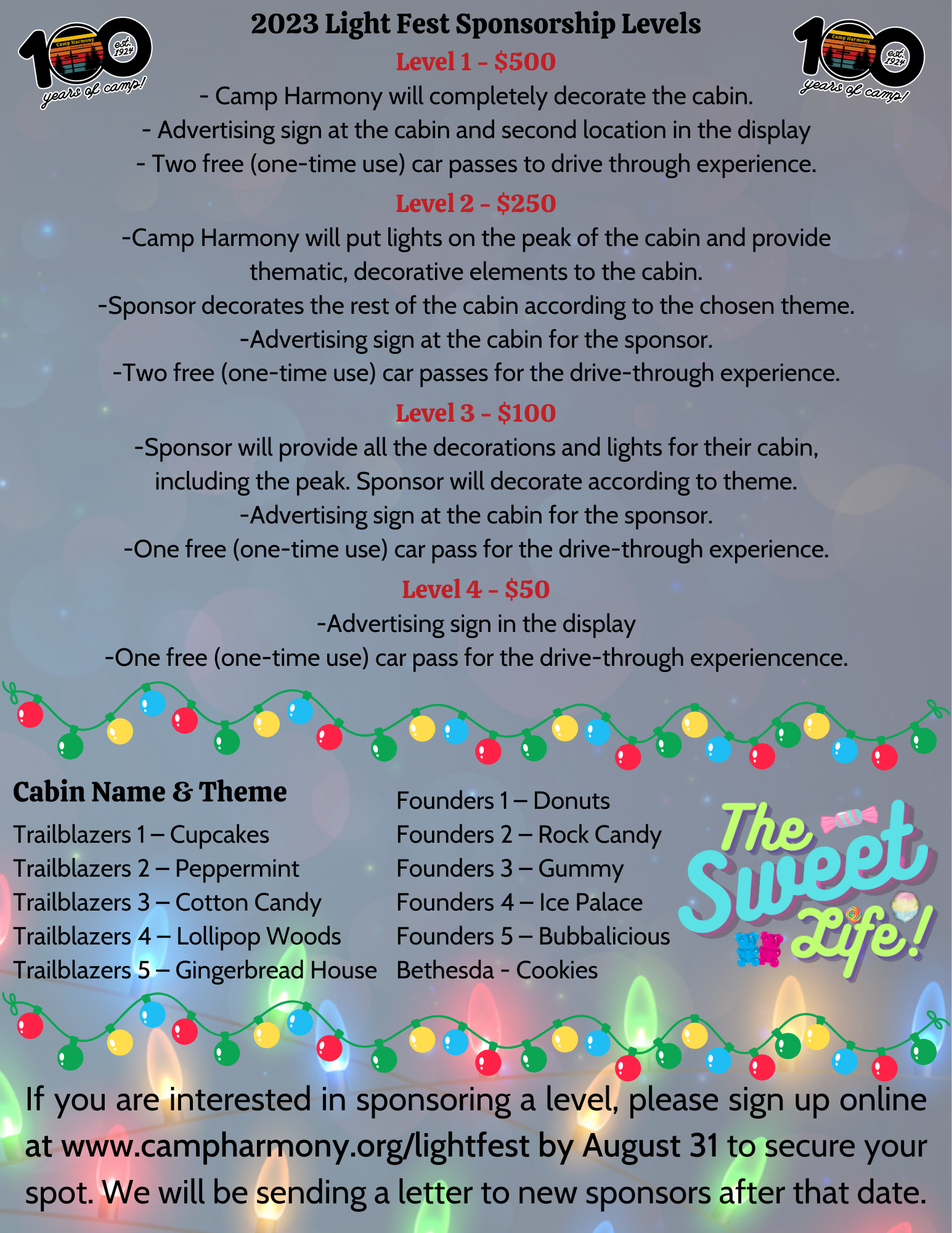 Harmony Light Fest — Camp Harmony Hooversville, PA 814.798.5885