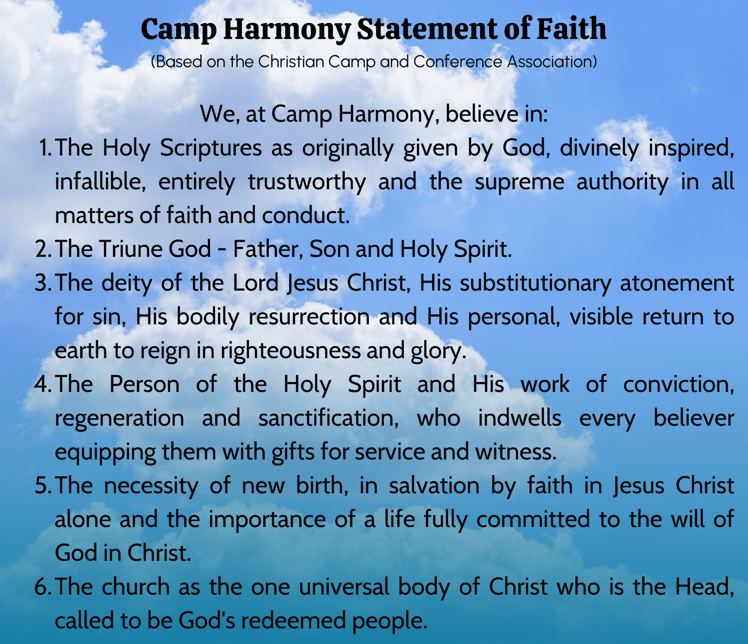 Mission & Staff — Camp Harmony Hooversville, PA 814.798.5885