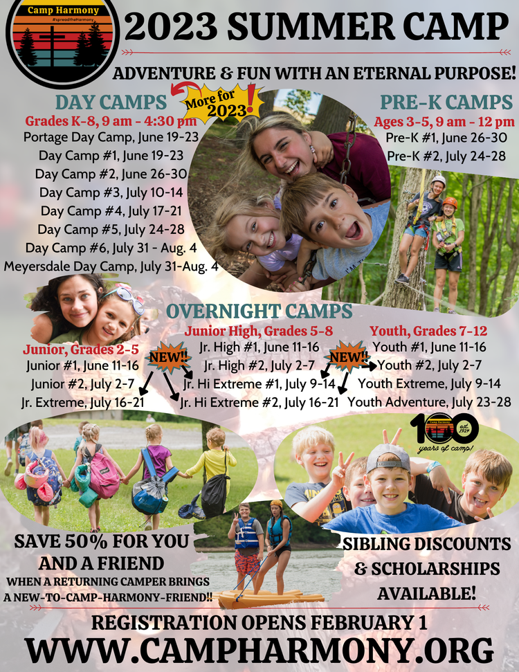Summer Camp — Camp Harmony Hooversville, PA 814.798.5885