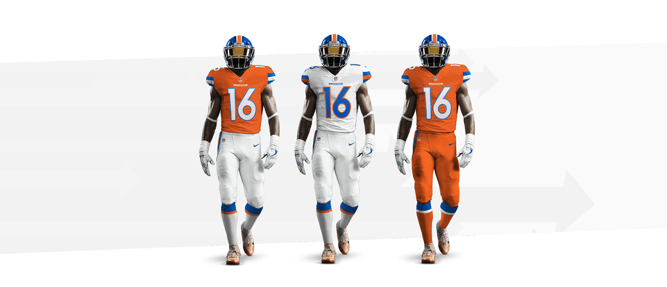 what color is broncos home jersey