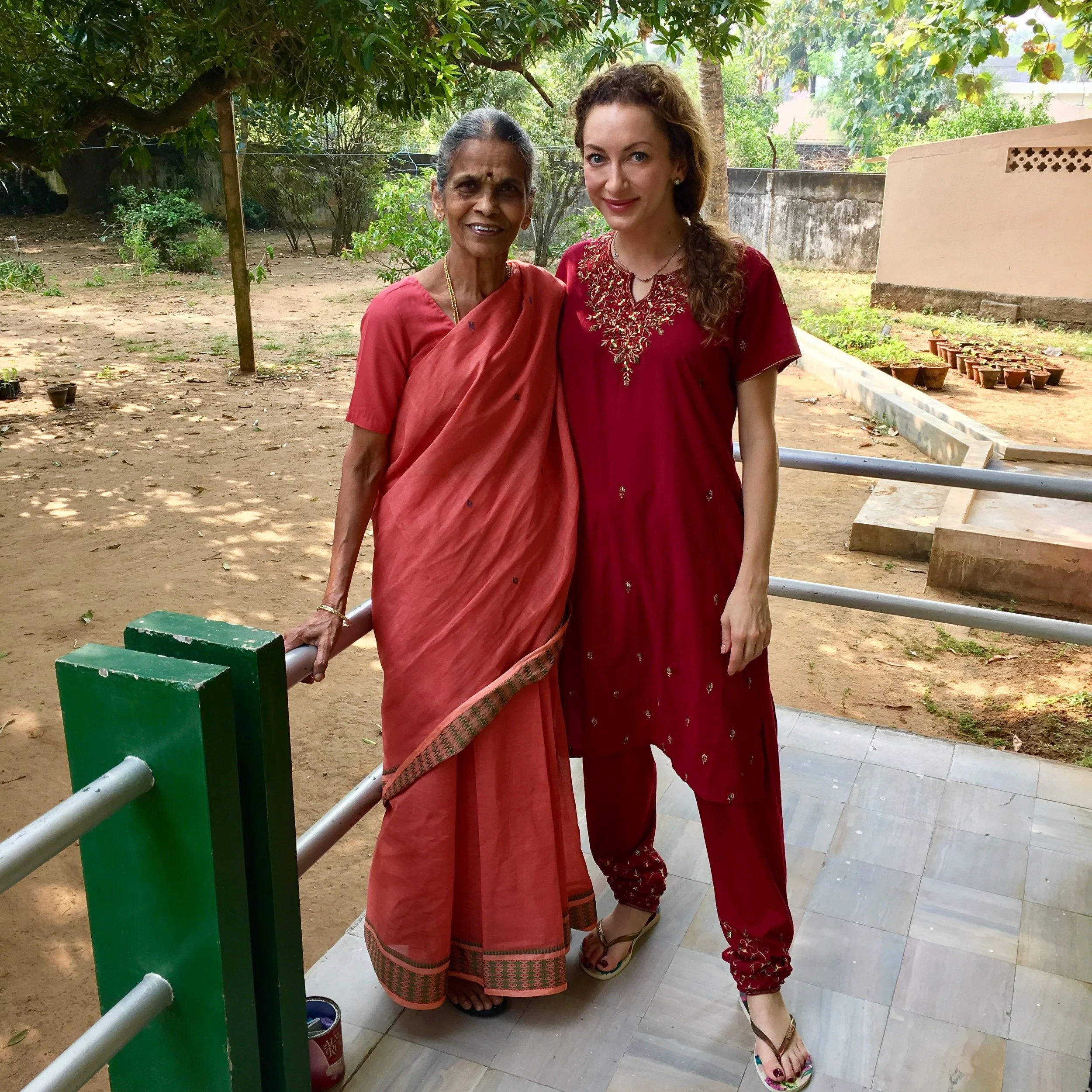 red Salwar Kameez with Hema