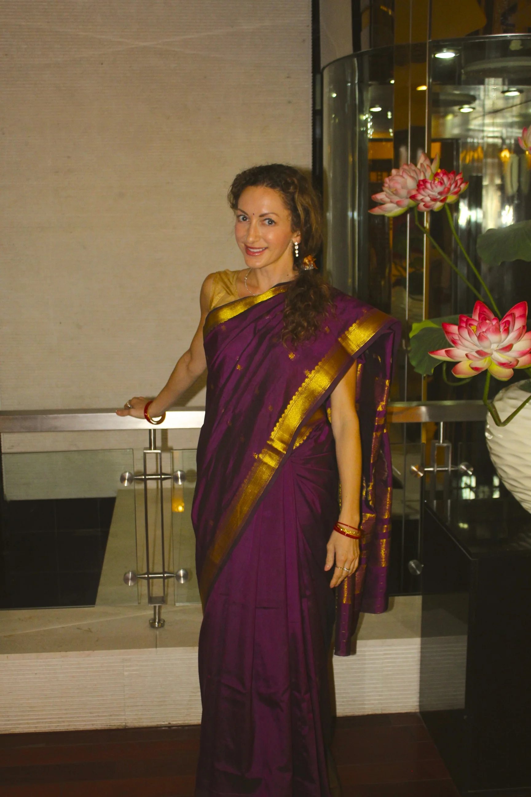complete with bangles and a bindi