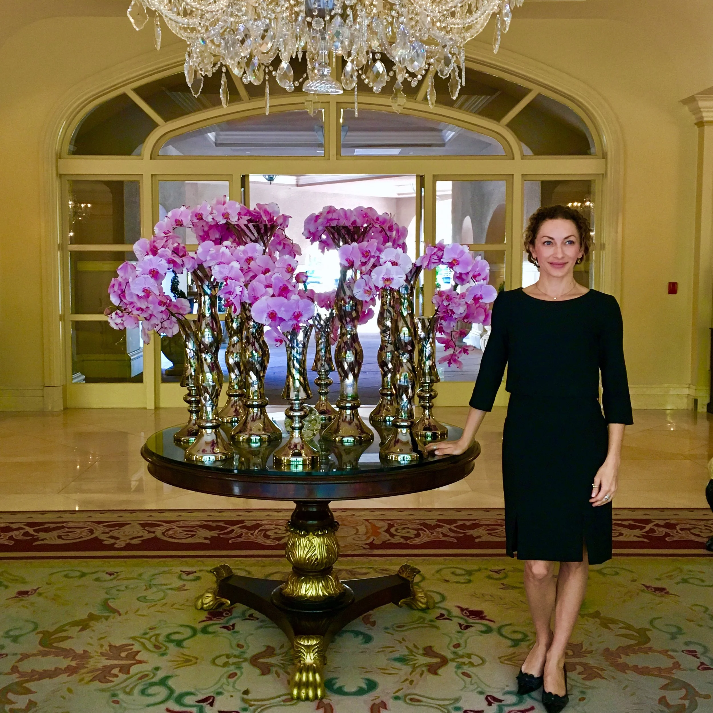 Back at it this Monday. Spending the day at the pretty Langham in Pasadena helping to make an important decision for the Department of Ophthalmology. Far too often young faculty feel their voice isn't important -- but to be heard you need to speak up! For days like this my go-to is a conservative black sheath like this well structured Trina Turk number. Go get 'em today!