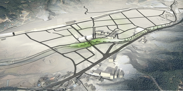 Through the integration of local ecology, public space, and lively social programs bringing residents and visitors to the area year round. To achieve this goal of becoming an important commercial city of Yangpyeong we intend to intersect h