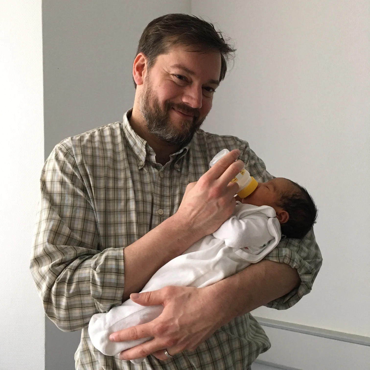 First bottle from Daddy.