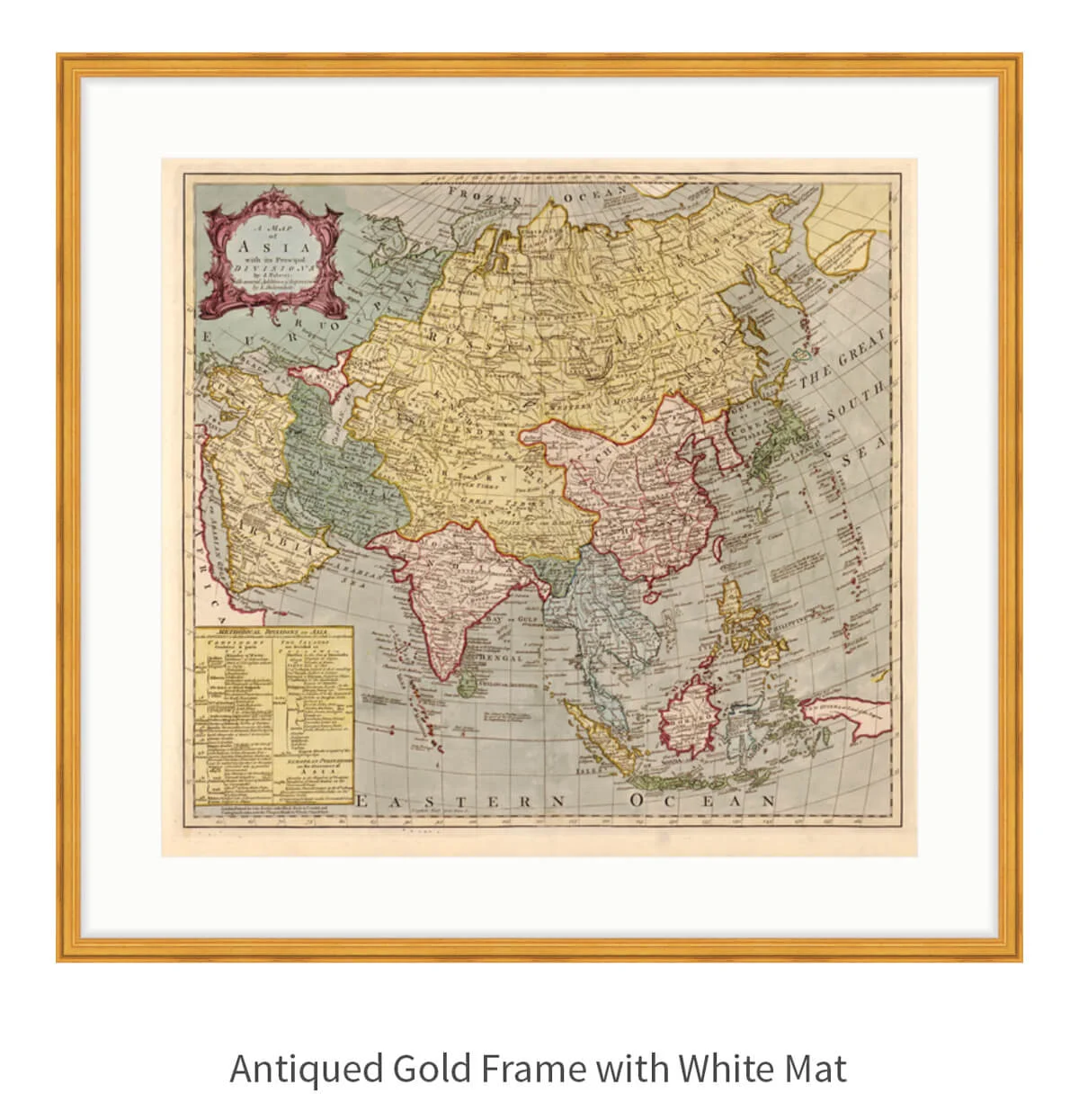 AsiaMap-ant-gold-frame-white-mat.jpg