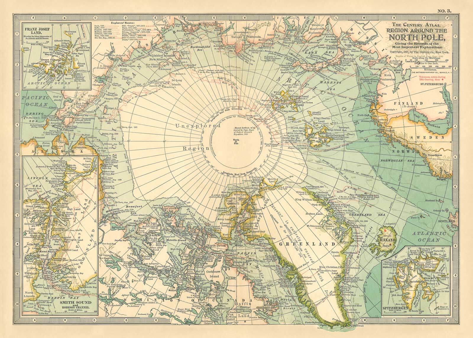 The North Pole Map 1897 — Vitali Map Co.